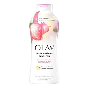 Sữa Tắm Dâu & Bạc Hà, Body Wash, Fresh Radiance Strawberry & Mint, 22 fl oz (650ml) - OLAY
